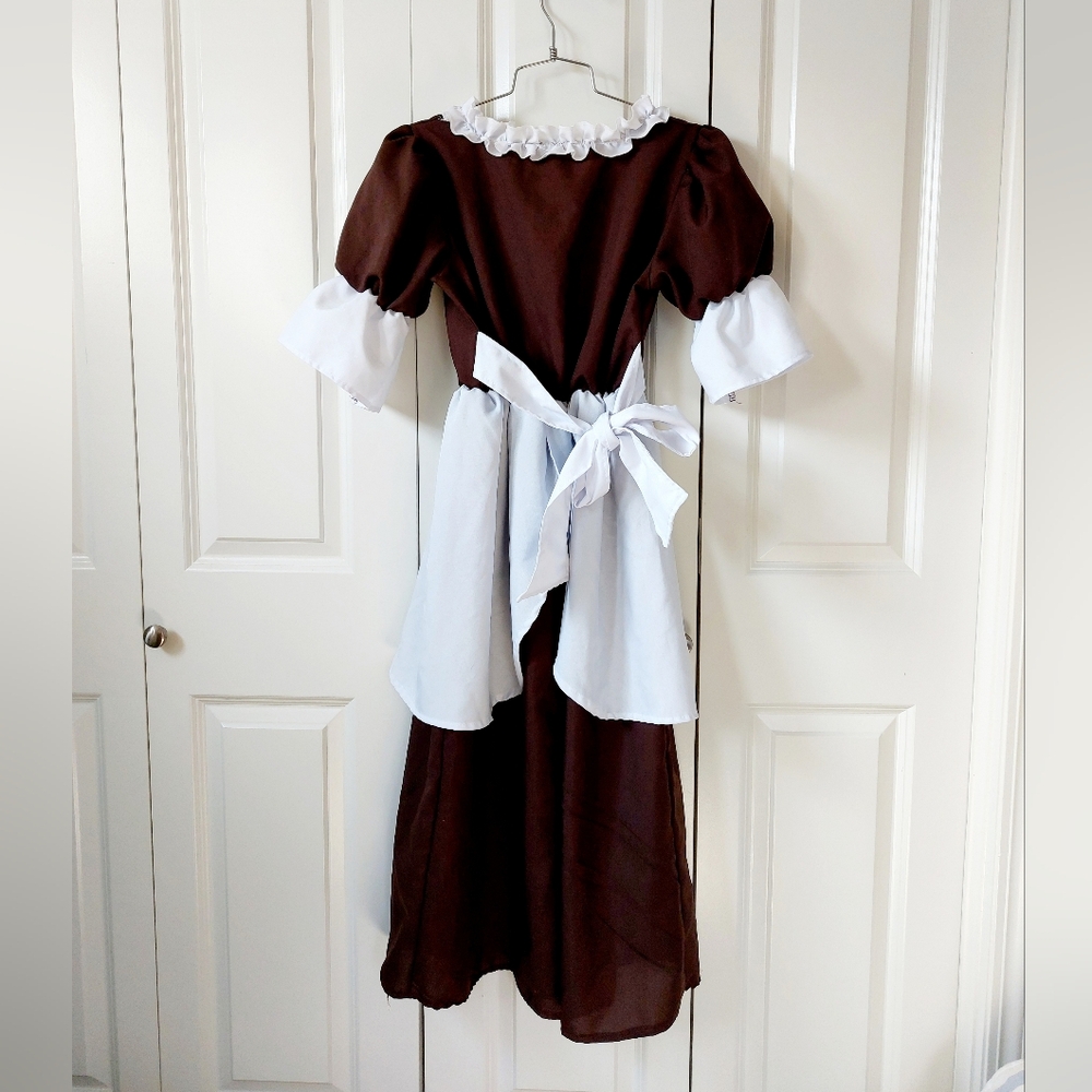 Thanksgiving Costume Colonial Pilgrim Dress size youth large Halloween Theater - Picture 2 of 5